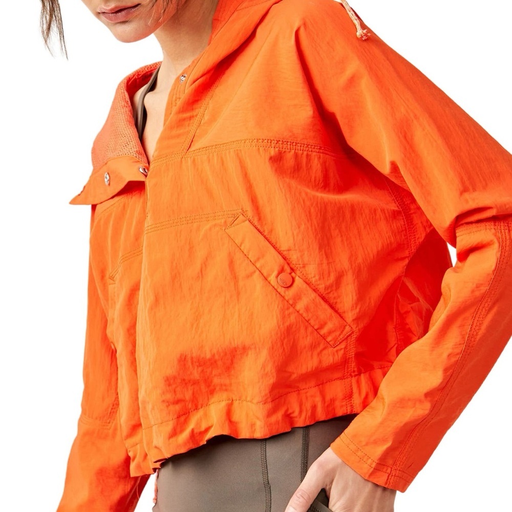 FP Movement by Free People Orange Utility Jacket Cropped Casual